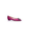 Hangisiflat Décolleté bassa in raso fucsia scuro con fibbia gioiello Hangisiflat Décolleté bassa in raso fucsia scuro con fibbia gioiello