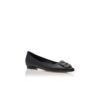 Hangisiflat Décolleté basse in pelle di vitello nera con fibbia gioiello Hangisiflat Décolleté basse in pelle di vitello nera con fibbia gioiello