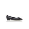 Hangisiflat Décolleté basse in pelle di vitello nera con fibbia gioiello Hangisiflat Décolleté basse in pelle di vitello nera con fibbia gioiello