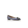 Hangisiflat Décolleté basse in raso grigio con fibbia gioiello Hangisiflat Décolleté basse in raso grigio con fibbia gioiello