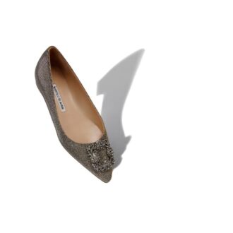 Hangisiflat GLITTER Décolleté piatte in tessuto glitterato oro scuro con fibbia gioiello Hangisiflat GLITTER Décolleté piatte in tessuto glitterato oro scuro con fibbia gioiello