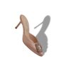 Hangisimu Sabot in raso beige con fibbia gioiello Hangisimu Sabot in raso beige con fibbia gioiello