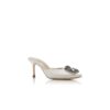 Hangisimu Sabot in raso bianco sporco con fibbia gioiello Hangisimu Sabot in raso bianco sporco con fibbia gioiello