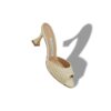 JADARA Sabot a punta aperta in rafia beige chiaro
