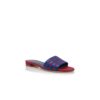 KENITRA Sabot in lino rosso e blu KENITRA Sabot in lino rosso e blu