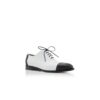 MANOLO Scarpe stringate in pelle di vitello bianca e nera MANOLO Scarpe stringate in pelle di vitello bianca e nera