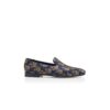 MARIO Mocassini in jacquard di seta blu navy a motivi floreali MARIO Mocassini in jacquard di seta blu navy a motivi floreali
