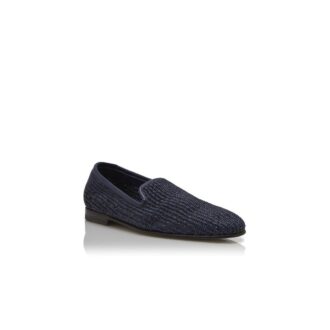 MARIO Mocassini in rafia blu navy