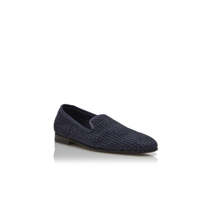 MARIO Mocassini in rafia blu navy