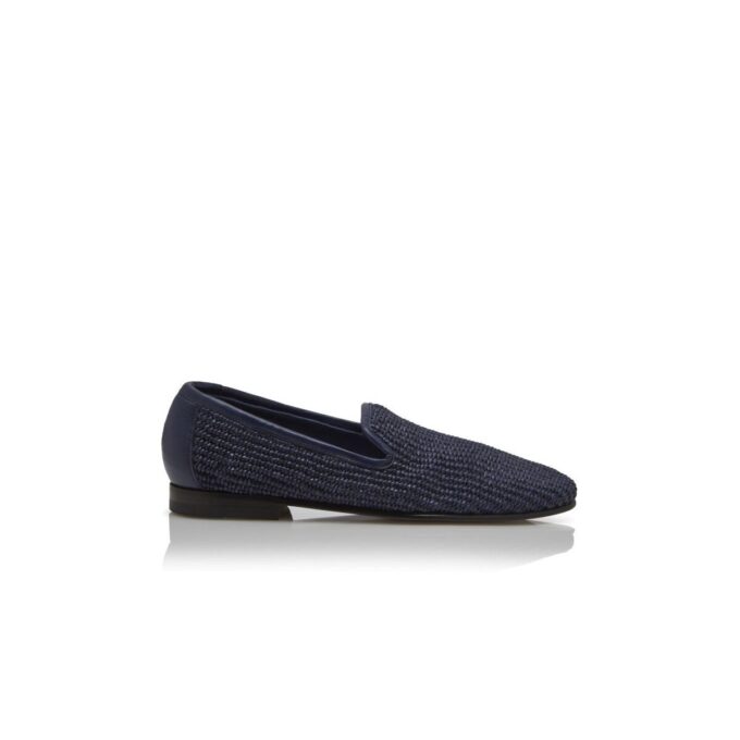 MARIO Mocassini in rafia blu navy