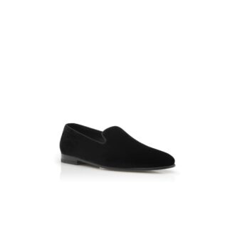 MARIO VELVET Mocassini in velluto nero
