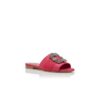 Martamod Sandali bassi in raso rosa con fibbia gioiello