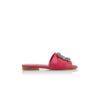 Martamod Sandali bassi in raso rosa con fibbia gioiello
