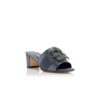 MARTANEW Sabot in raso blu-grigio con fibbia gioiello MARTANEW Sabot in raso blu-grigio con fibbia gioiello