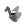 MARTANEW Sabot in raso blu-grigio con fibbia gioiello MARTANEW Sabot in raso blu-grigio con fibbia gioiello