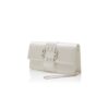 MAYCAPJOU Pochette in raso color crema con fibbia in cristallo MAYCAPJOU Pochette in raso color crema con fibbia in cristallo