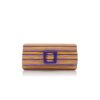 MAYGOT Pochette in cotone a righe viola e arancione con fibbia MAYGOT Pochette in cotone a righe viola e arancione con fibbia