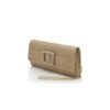 MAYGOT Pochette in pelle di vitello beige chiaro con fibbia