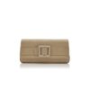 MAYGOT Pochette in pelle di vitello beige chiaro con fibbia
