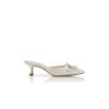 MAYJOU Sabot color crema in raso con fibbia in cristallo