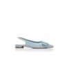 MAYLURA Décolleté basse con fibbia posteriore in pelle scamosciata azzurra e fibbia MAYLURA Décolleté basse con fibbia posteriore in pelle scamosciata azzurra e fibbia
