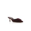 Maysale Sabot con tacco basso in pelle scamosciata bordeaux Maysale Sabot con tacco basso in pelle scamosciata bordeaux