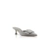 Maysale Sabot con tacco basso in pelle scamosciata grigio chiaro