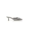 Maysale Sabot con tacco basso in pelle scamosciata grigio chiaro