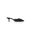 Maysale Sabot in camoscio nero con tacco basso Maysale Sabot in camoscio nero con tacco basso