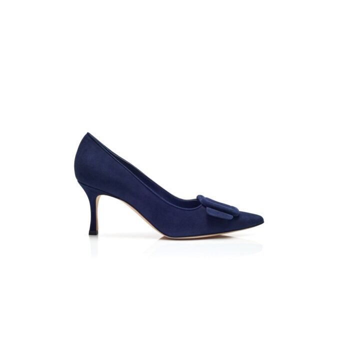 Maysalepump 70 Décolleté in camoscio blu navy con fibbia Maysalepump 70 Décolleté in camoscio blu navy con fibbia