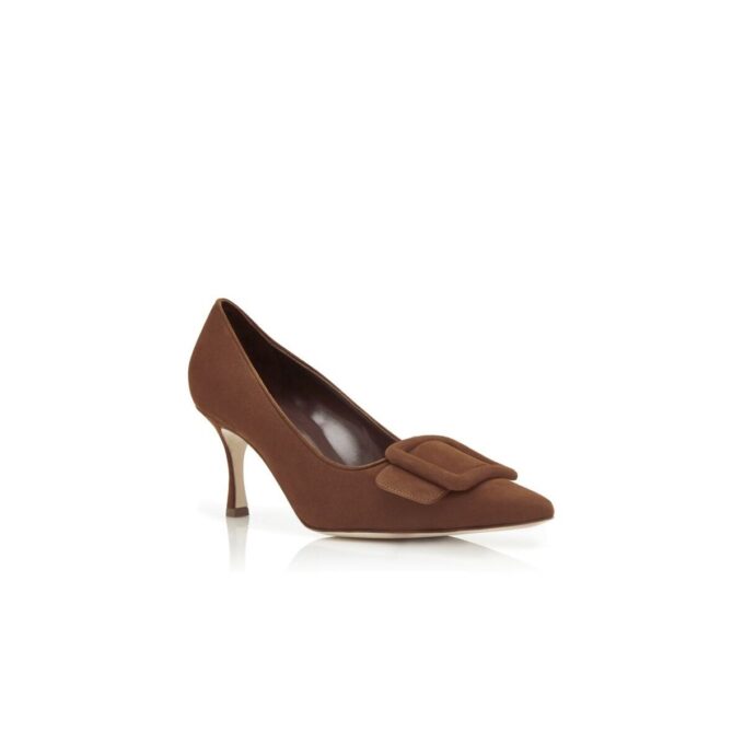 Maysalepump 70 Décolleté in camoscio marrone con fibbia Maysalepump 70 Décolleté in camoscio marrone con fibbia