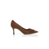 Maysalepump 70 Décolleté in camoscio marrone con fibbia Maysalepump 70 Décolleté in camoscio marrone con fibbia