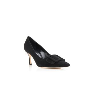 Maysalepump 70 Décolleté in camoscio nero con fibbia