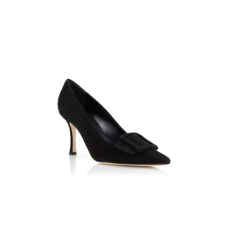 Maysalepump 90 Décolleté in camoscio nero con fibbia Maysalepump 90 Décolleté in camoscio nero con fibbia