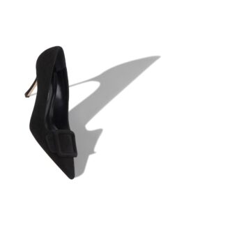 Maysalepump 90 Décolleté in camoscio nero con fibbia Maysalepump 90 Décolleté in camoscio nero con fibbia