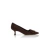 Maysalepump Décolleté in camoscio marrone scuro con fibbia Maysalepump Décolleté in camoscio marrone scuro con fibbia