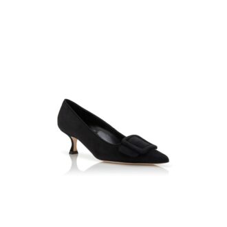 Maysalepump Décolleté in camoscio nero con fibbia Maysalepump Décolleté in camoscio nero con fibbia