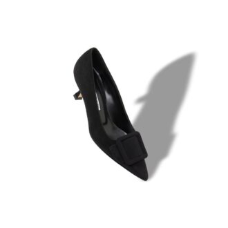 Maysalepump Décolleté in camoscio nero con fibbia Maysalepump Décolleté in camoscio nero con fibbia