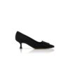 Maysalepump Décolleté in camoscio nero con fibbia Maysalepump Décolleté in camoscio nero con fibbia