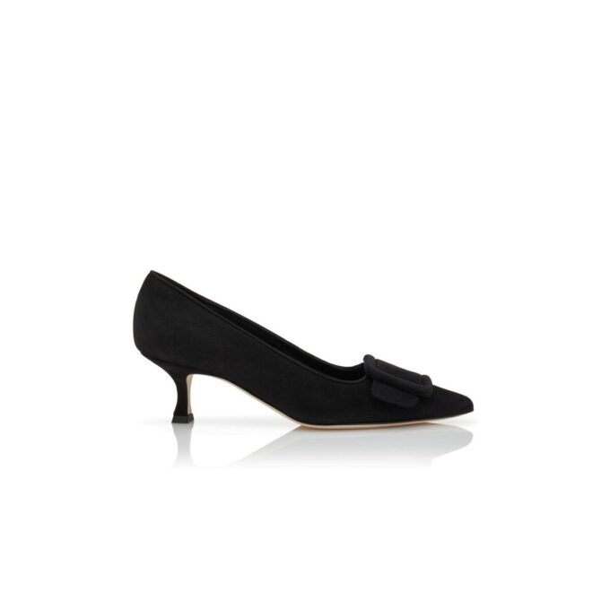 Maysalepump Décolleté in camoscio nero con fibbia Maysalepump Décolleté in camoscio nero con fibbia