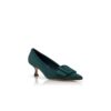 Maysalepump Décolleté in camoscio verde scuro con fibbia Maysalepump Décolleté in camoscio verde scuro con fibbia