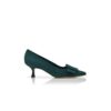 Maysalepump Décolleté in camoscio verde scuro con fibbia Maysalepump Décolleté in camoscio verde scuro con fibbia
