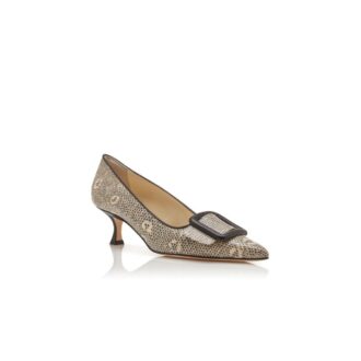 Maysalepump Décolleté in pelle di vitello con stampa lucertola