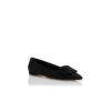MAYSALEPUMPFLAT Décolleté basse in camoscio nero con fibbia MAYSALEPUMPFLAT Décolleté basse in camoscio nero con fibbia