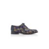 METZ Oxford in jacquard di seta blu navy a motivi floreali METZ Oxford in jacquard di seta blu navy a motivi floreali