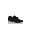 Mocassini con nappina in pelle scamosciata nera CHESTER Mocassini con nappina in pelle scamosciata nera CHESTER