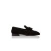 Mocassini con nappina in pelle scamosciata nera CHESTER Mocassini con nappina in pelle scamosciata nera CHESTER