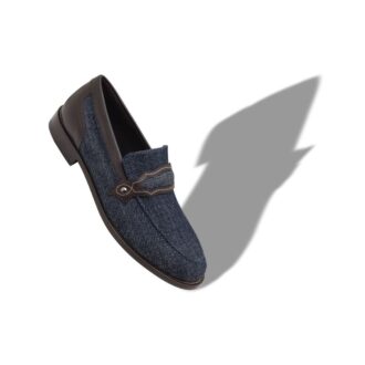 Mocassini Penny in denim blu ALAMO