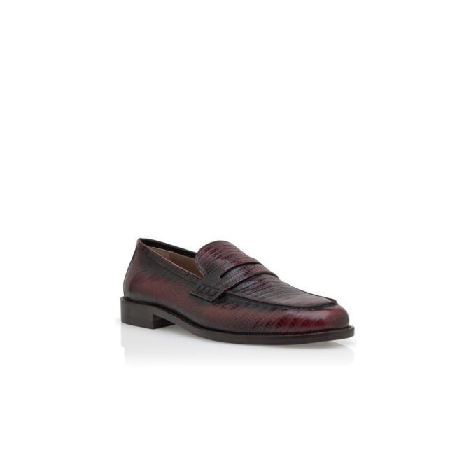 Mocassini Penny in pelle di vitello rosso scuro PERRY Mocassini Penny in pelle di vitello rosso scuro PERRY