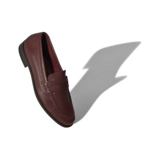 Mocassini Penny in pelle di vitello rosso scuro PERRY